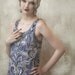 Ballets Russes , Art Deco Fantasy Gown  ... The Ultimate Great Gatsby Dress in Lilac Silk Chiffon  , shimmering  Sequins , Beads and pearls