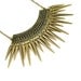 Yellow Tone,Spike Exaggeration drop-rivet fashion necklace ,NL-1912