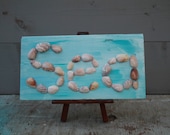 SEAshell Word Art on Reclaimed Wood