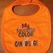 My favorite color is camouflageemroidered bib
