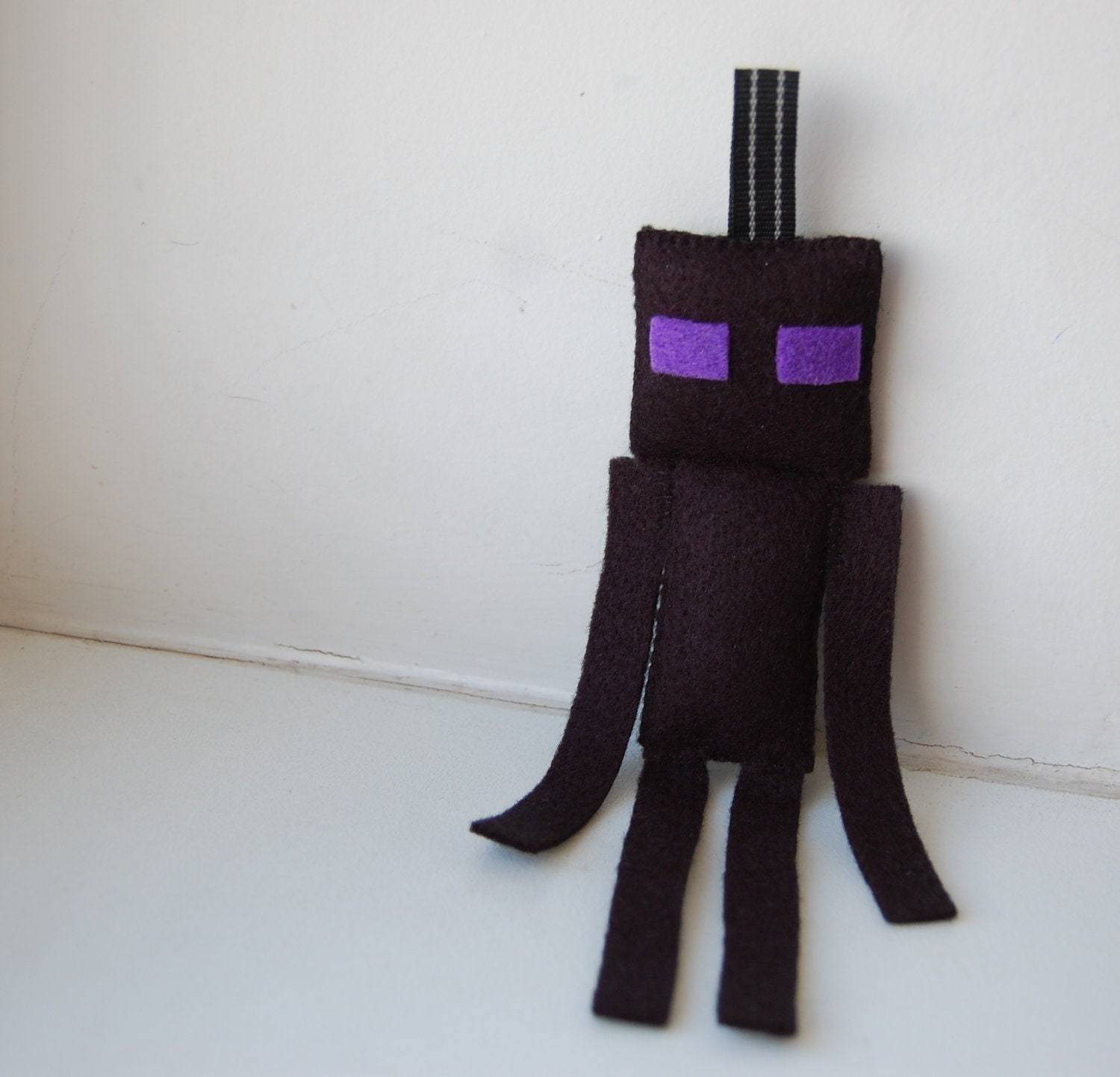 Minecraft Enderman felt plush toy charm ornament hanging toy