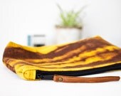 zippered pouch, reverse tie dye