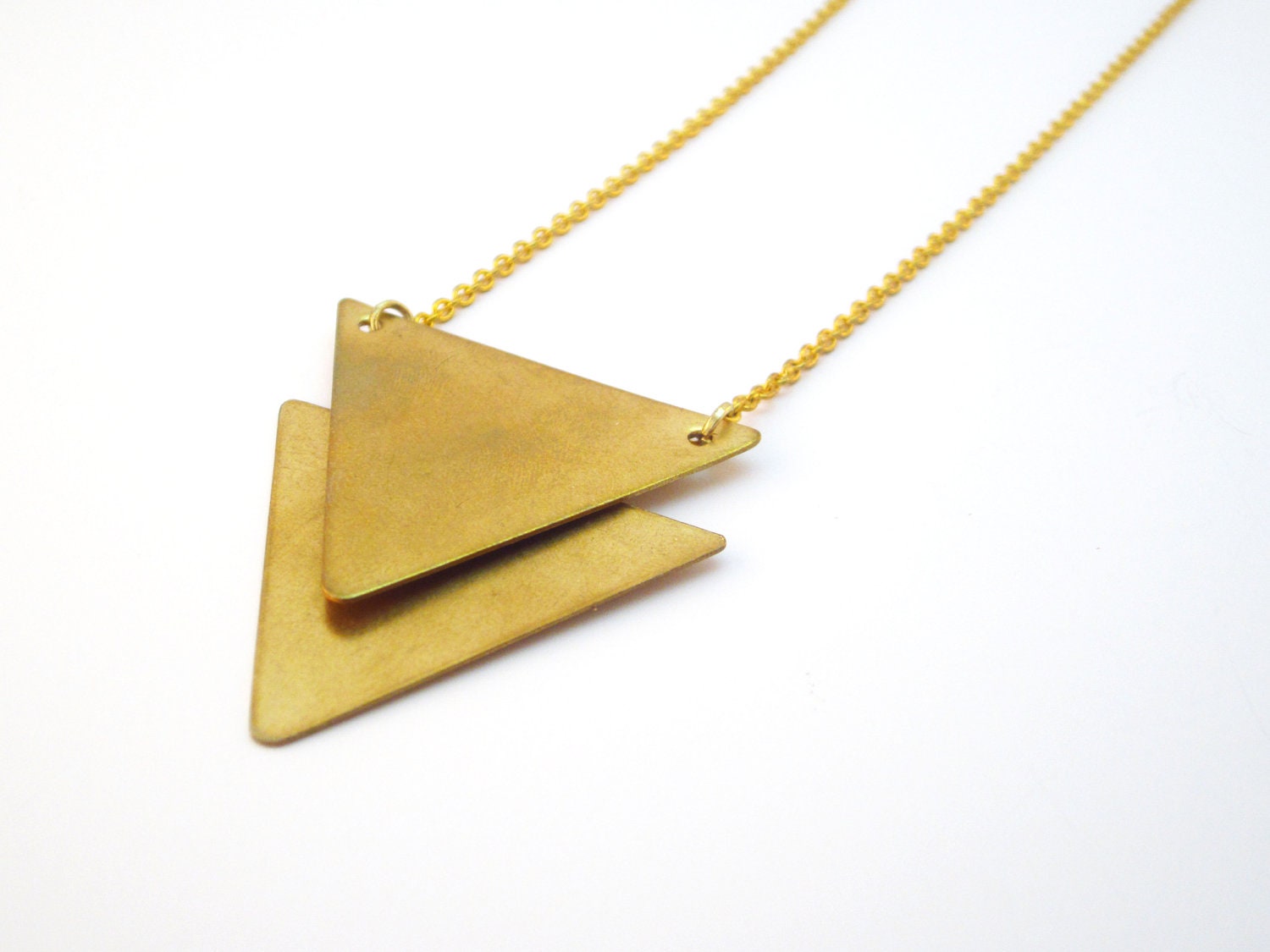 Double Triangle Necklace - LaurenRoseJewlers