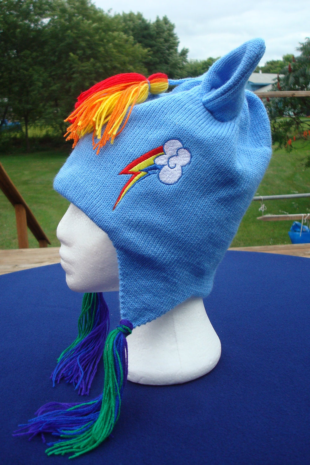 Rainbow Dash Ear Flap Hat