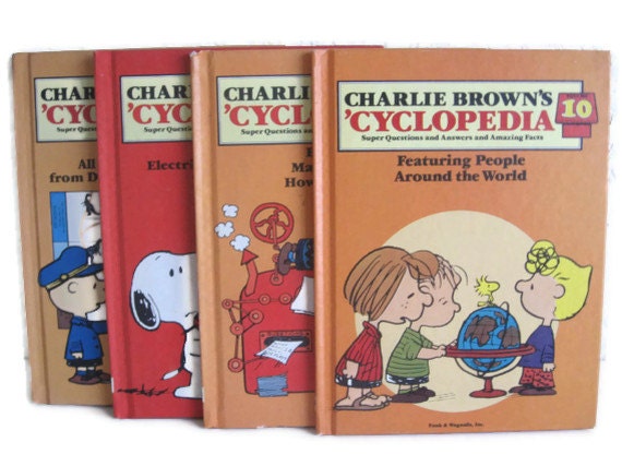 Vintage Charlie Brown's 'Cyclopedia Books: 4 Volumes