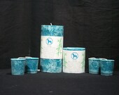 Palm Pillar Candles, Balsam Scented for Dog Sign of Chinese Zodiac