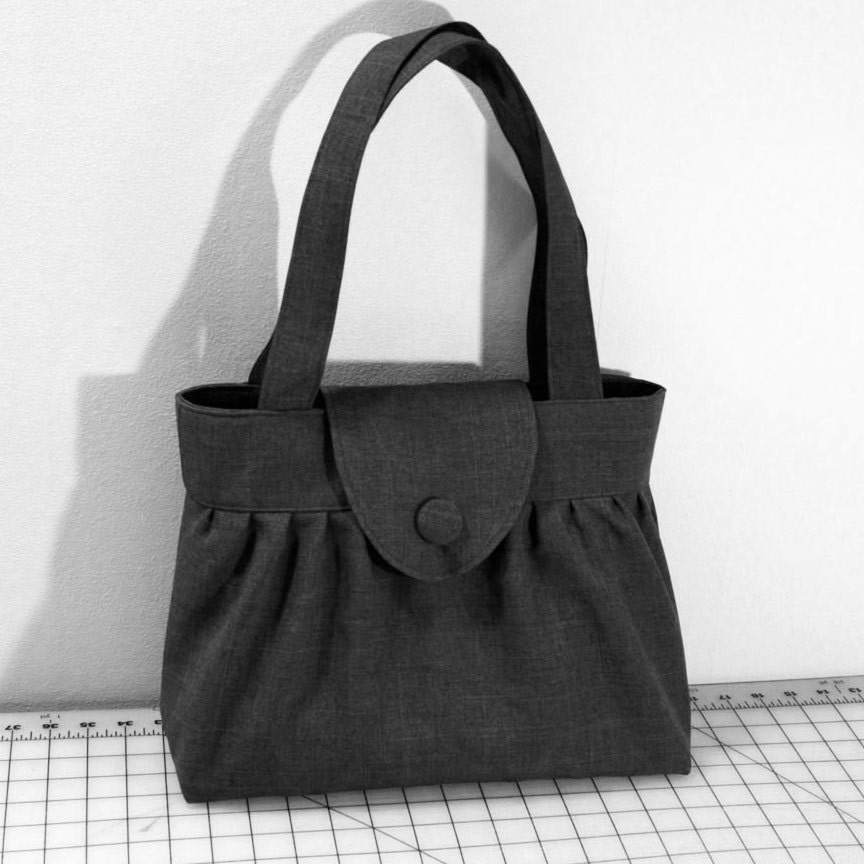 Customizable Pleated Handbag with Flap Closure -- Choose Your Color