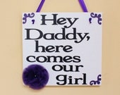 Here Comes Your Girl Here Comes The Bride Wooden Wedding Sign Flower Girl Ring Bearer