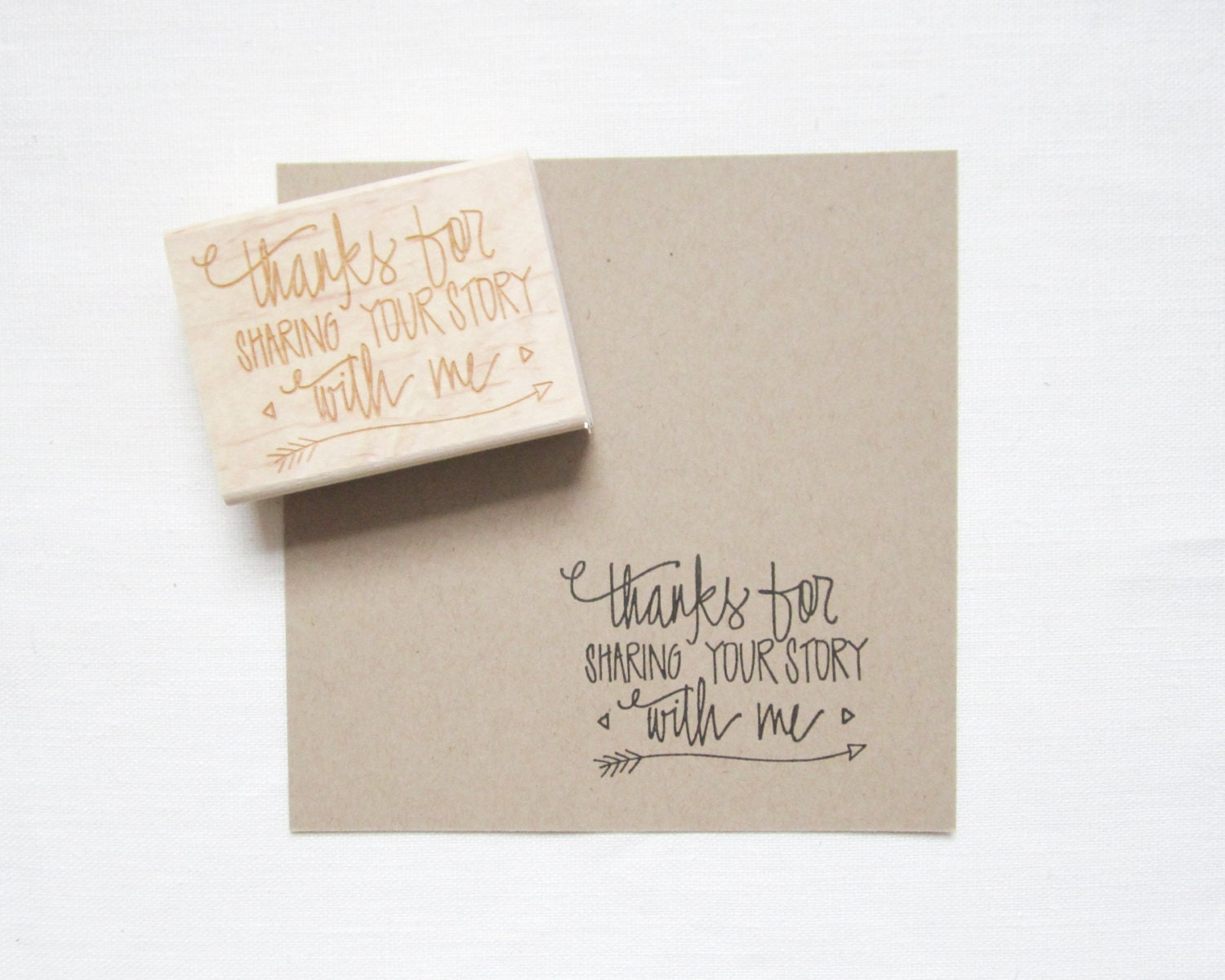Photographers Stamp - Thanks for sharing your story with me - Photography Packaging - photography stamp