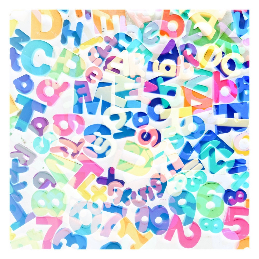 8x8" Photograph: Fun With Letters & Numbers
