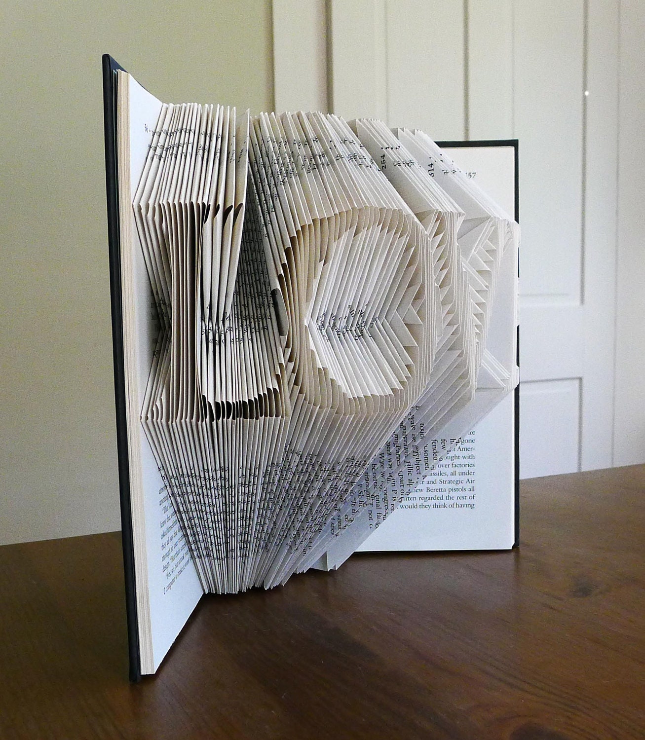 LOVE Custom Folded Book - Handmade Gift - Book Lovers - Altered Book - Wedding Decoration