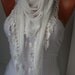 White Shawl Scarf - Headband Cowl with Lace Edge-Summer Trends