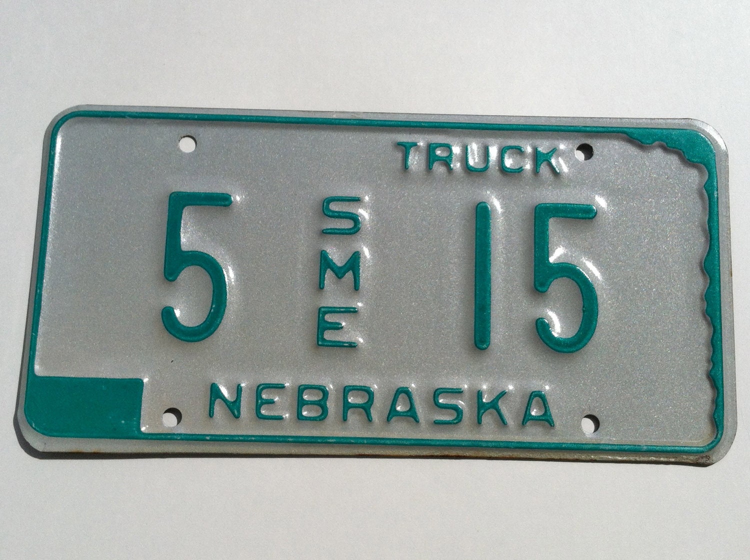 Nebraska License Plate Vintage/Upcycling Supply - SME/Truck Plate - IdleHandsYarnSupply