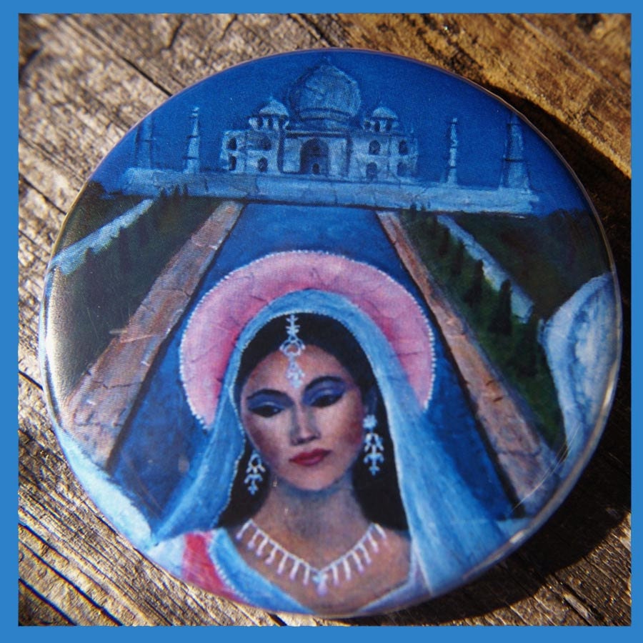 Pocket Mirror Size 2.25 inch Indian Angel called Earth Angel Bride, Fun, Gift idea, For Purse, Bridal, Gift Idea, Women Inspirational Weddi