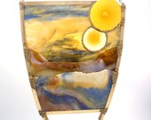 Stained Glass Sculpture Wall Hanging Modern Art OOAK