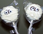 Double Stuff Oreo Cookies On a Stick Covered in Chocolate - Mummies - Kids party favors - Halloween