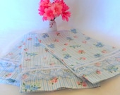 Handmade Floral Guest  hand Towels from vintage fabric.