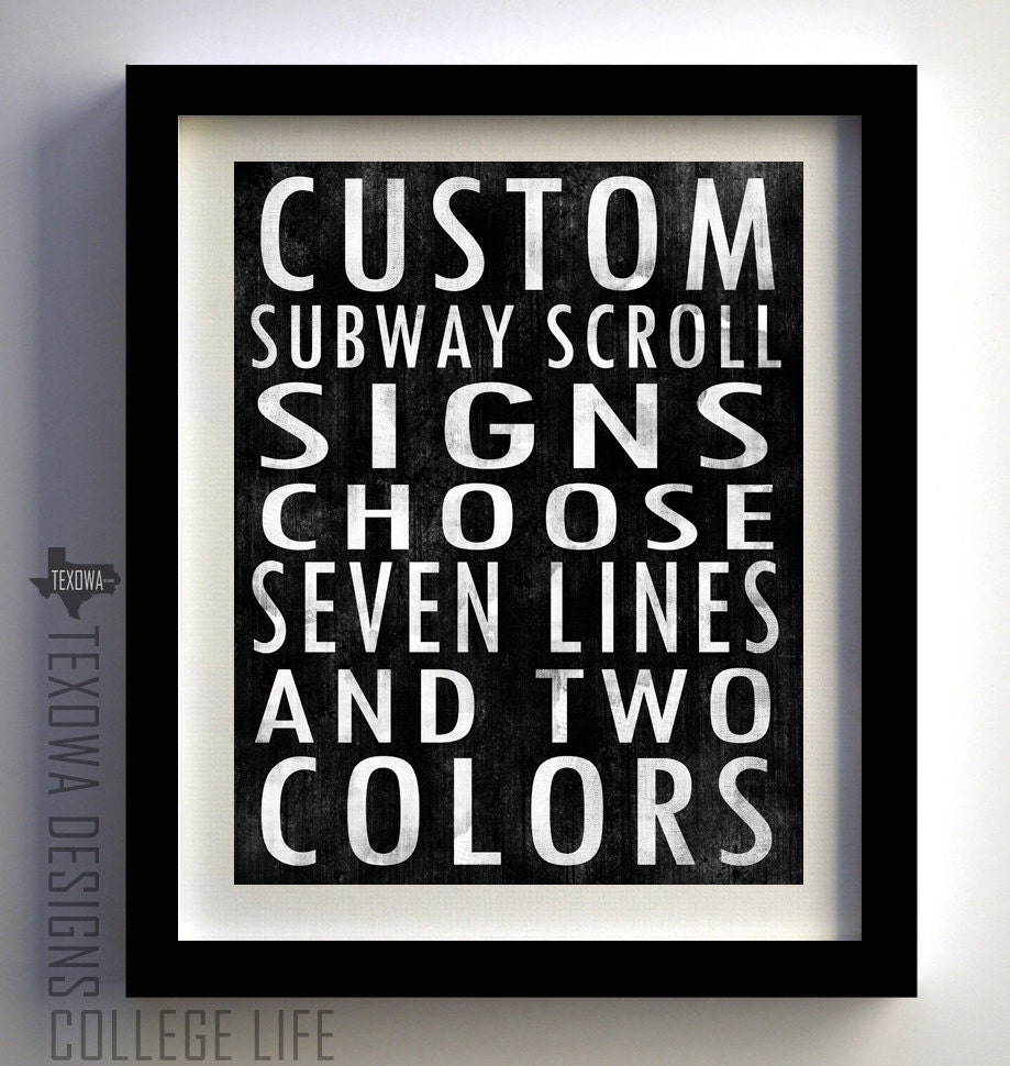 Los Angeles, California Subway Scroll Art Print