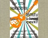 Rockstar Themed Custom Printable Invitation