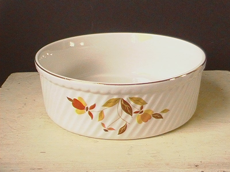 Hall's Superior Kitchenware Autumn Leaf Souffle French by nddevens