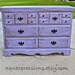 Lilac Purple Vintage Dresser/ Buffet/ Bedroom Furniture/ Distressed /Black Drawer Pulls/ TV Stand/ Storage/ Dining Room Furniture