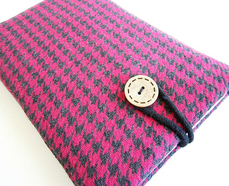 Wool  Kindle Sleeve, Kindle fire sleeve cover, nook cover, Google Nexus 7 case Houndstooth