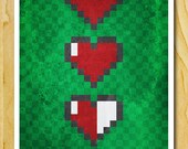 Minimalist 8-Bit Legend of Zelda Poster Art - Based on a video game by Nintendo - 11x17