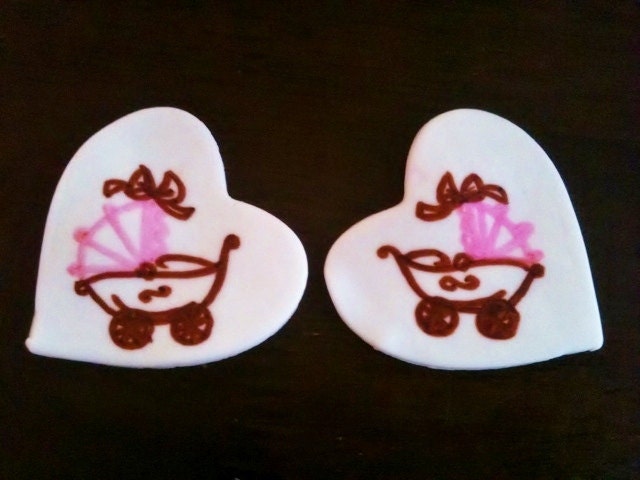 Baby Stroller Cupcake Topper / Cake Decoration