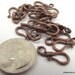 20 Decorative Copper Hook Clasps