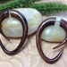 Fake Gauge Earrings, Naturally Organic, Sono Wood, Hand Carved, Tribal