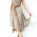 NO.38 Light Grey Cotton Halter Neck Midi Dress