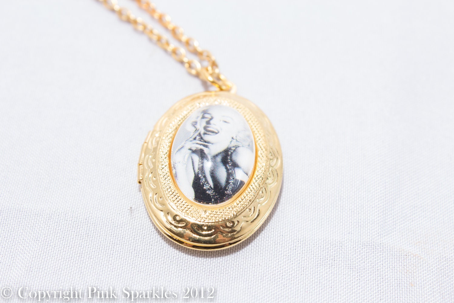 Marilyn Monroe Locket Necklace, Hollywood Glamour
