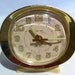 Small cream and gold Baby Ben Westclox clock. Desk clock. Winds. Works.