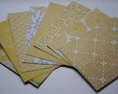 Yellow Floral and Patterned Set of 8 Handmade Envelopes by Paper Hearts Station on Etsy