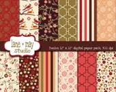 flowers and birds digital scrapbook papers