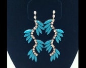 Handpainted Rhinestone Earrings