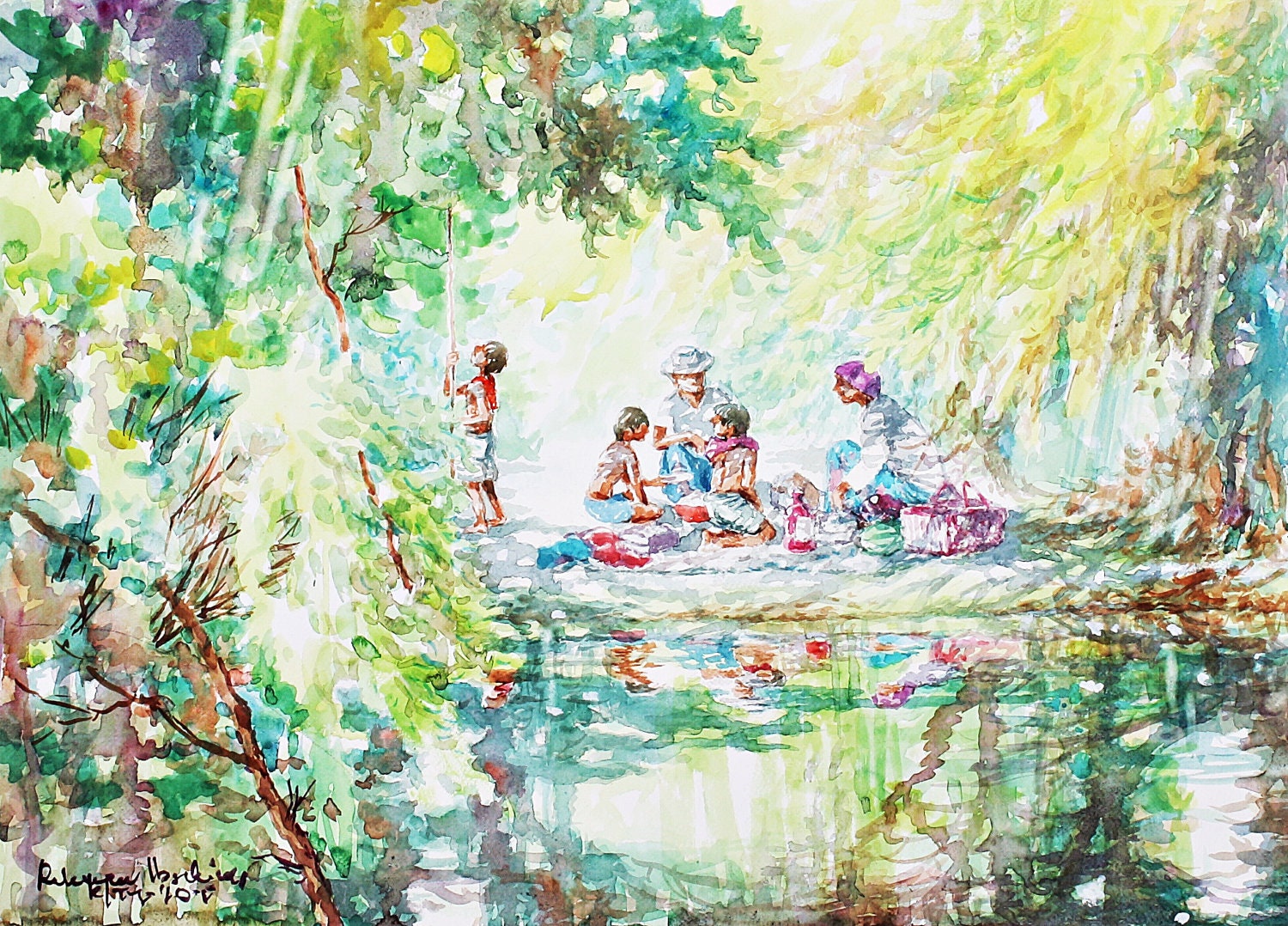 Original Watercolor Painting, Certified Original Painting, Impressionist Painting, Art Investment, Life and Nature Painting