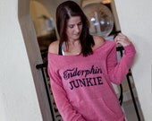 Endorphin Junkie Off the Shoulder Comfy Couture Eco Fleece Sweatshirt
