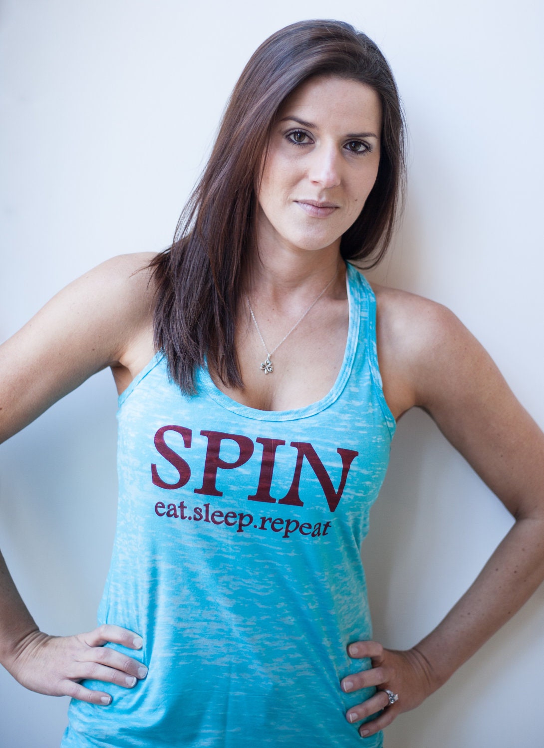 SPIN eat sleep repeat-Racer Back Tank