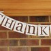 Wedding Thank You Banner Photo Prop Wedding Sign CUSTOMIZE COLORS Word Sign