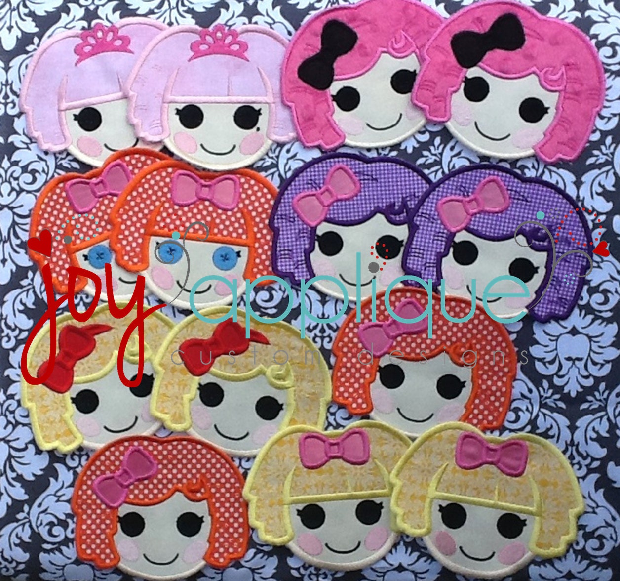 Lalaloopsy inspired handmade applique - DIY - great for birthdays - gifts - tshirt - lalas