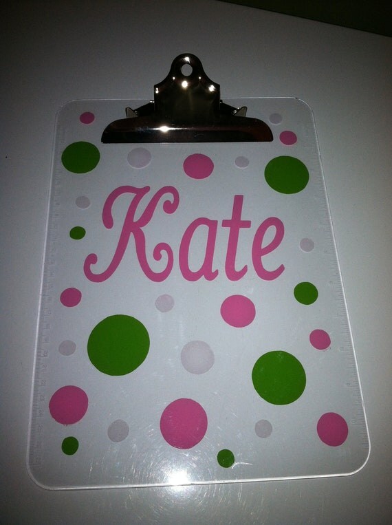 Personalized Acrylic Clipboard by SoStickyDesigns on Etsy