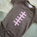 Custom Girl Football Onesie with Pink Laces