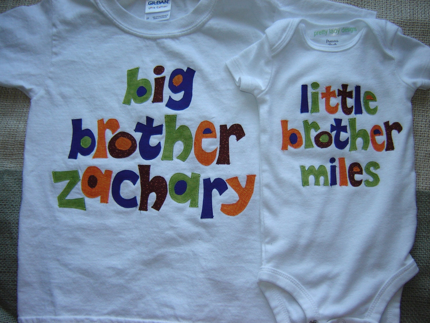 Custom Personalized Big Brother/Little Brother Shirt Combo