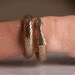 Vintage Whiting & Davis Snake Gold Mesh Two Coil Bracelet