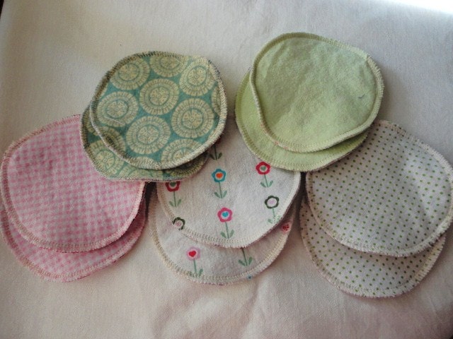 Breast Nursing Pads Reusable Flannel Set of 10