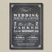 Printable Wedding Rehearsal and Dinner Invitation - Vintage Poster design with Chalkboard Background (RD24)