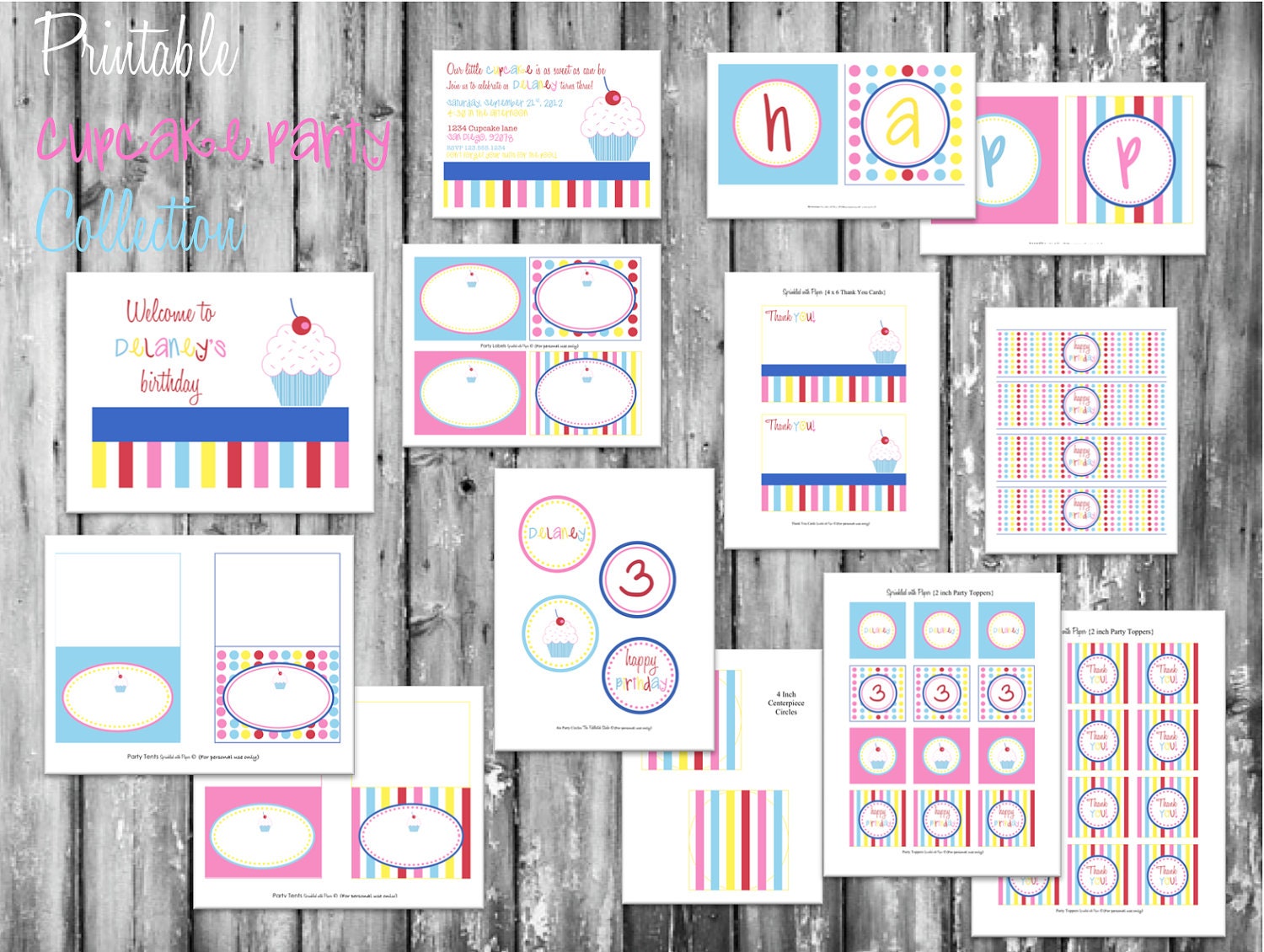Printable Cupcake Party Collection