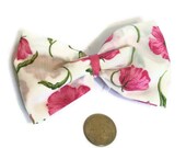 Pretty in Pink Floral Hair Bow, floral hair accessories, pink floral bow, new year accessories, fabric hair bows, womens bows