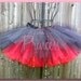 Allison - Black and Red Tutu with Black Satin Ribbon - Birthday Tutu - Available in Infant, Toddler, Girls, Teenager and Adult Sizes